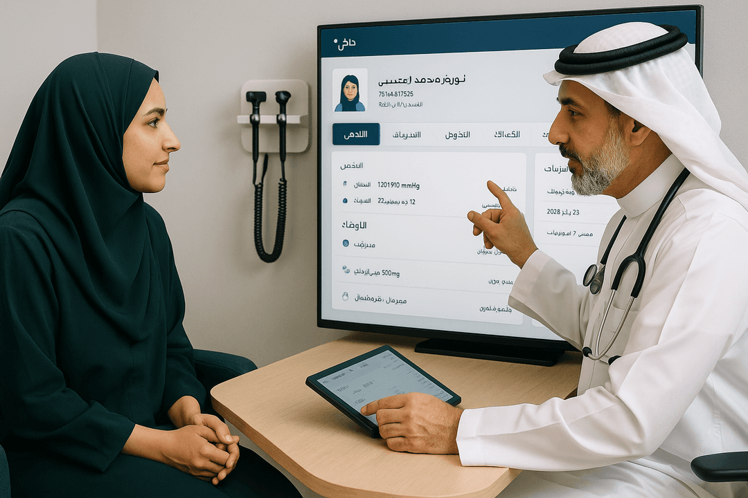 الاستشارة والسجل الطبي الإلكتروني